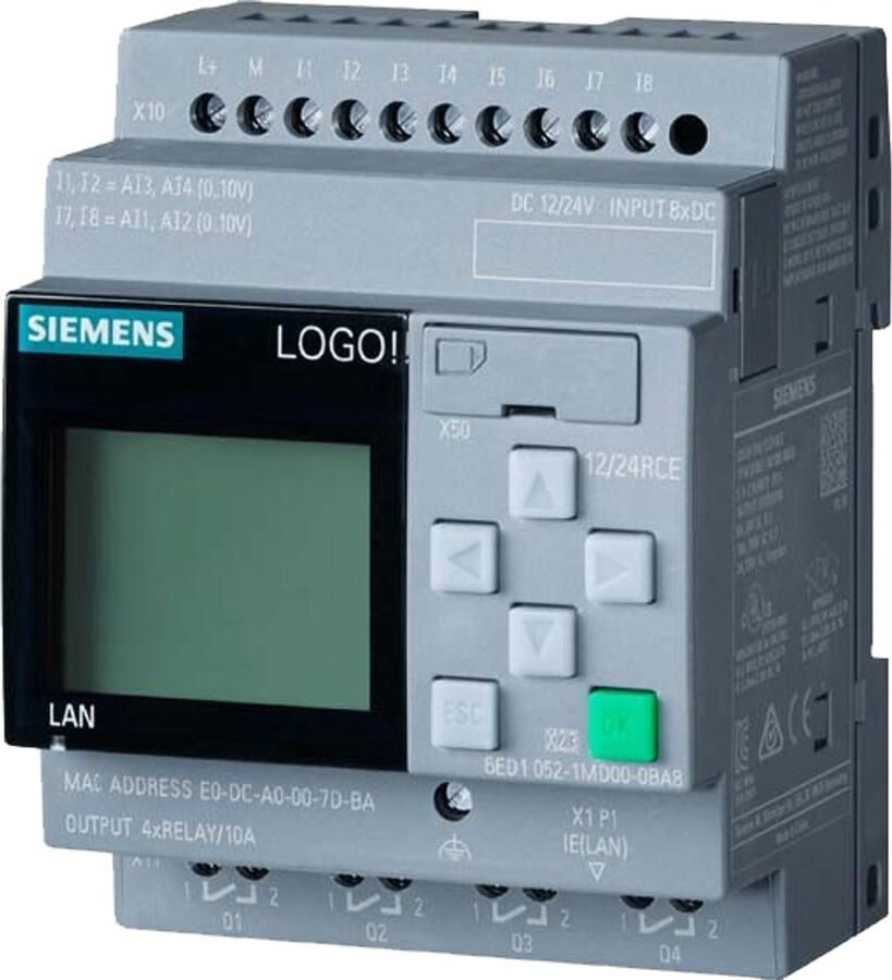 Siemens 6ED1052-1MD08-0BA2 PLC-aansturingsmodule 12 V DC 24 V DC