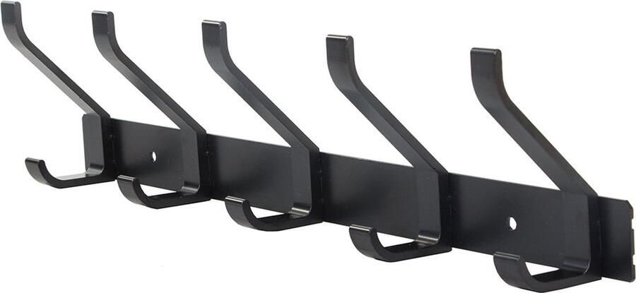 SIEPS Kapstok Zwart Wandkapstok Kapstok Hangend Met 5 Haken Muurbevestiging