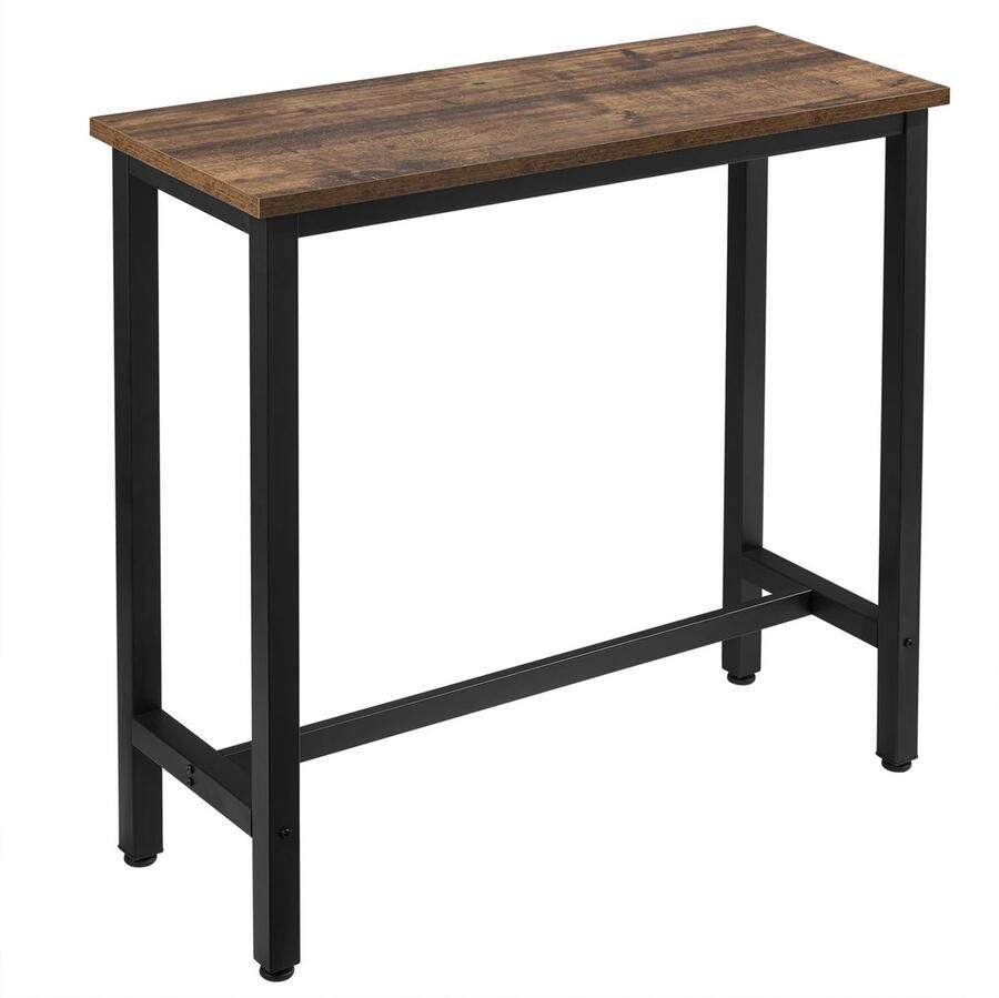 Sierra Bartafel 1 X Bartafel Hoge tafel Bistrotafel met metalen structuur Spaanplaat tafelblad Keukentafel Eettafel 100x40x100cm Vintage hout BT33hov