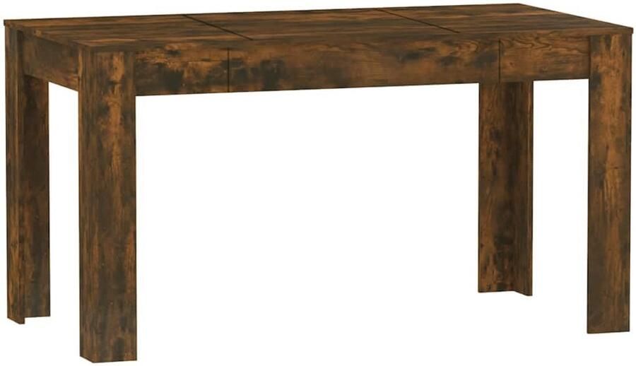 Sierra Eettafel 140x74 5x76 cm bewerkt hout gerookt eikenkleurig eetkamertafel tafel dinertafel keukentafel woonkamertafel restauranttafel