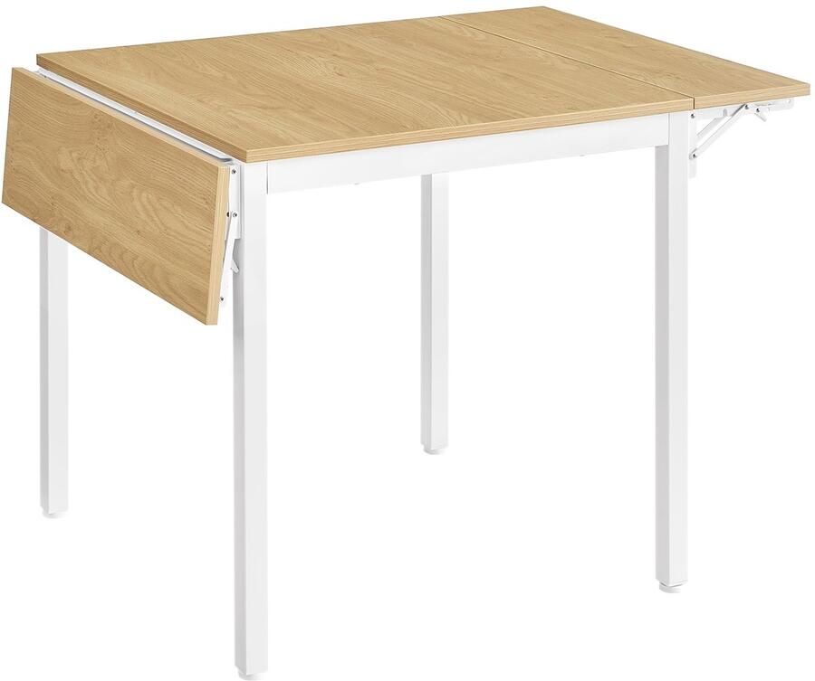 Sierra Eettafel opklapbare keukentafel voor 2-4 personen voor kleine kamers natuurlijk eiken kleur-wolkenwit KDT077Y01