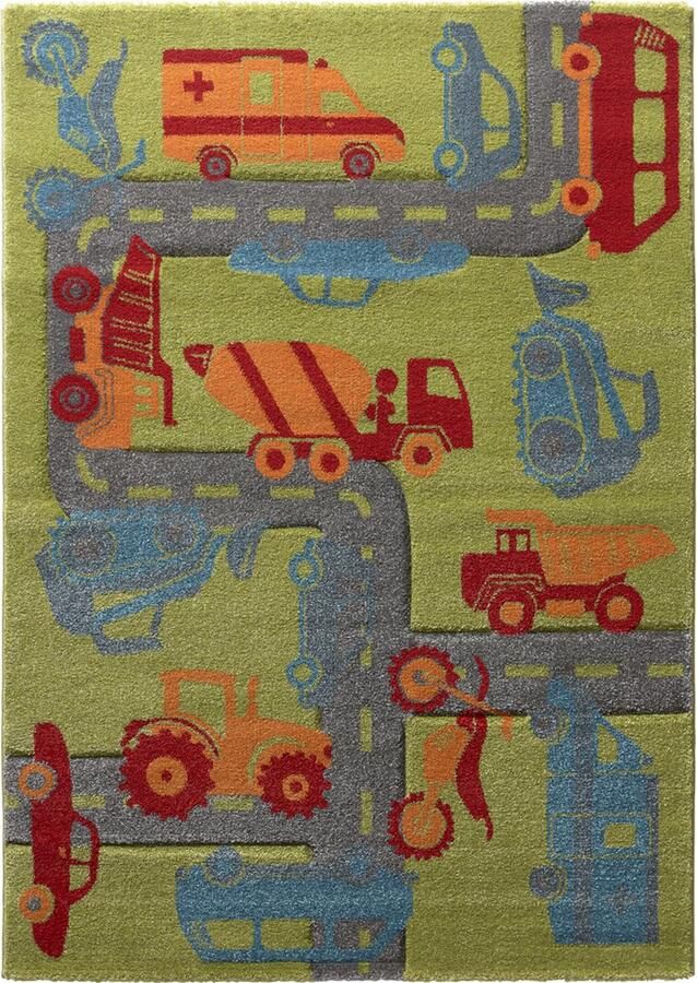 Sigikid Traffic Kinder vloerkleed 80x150 cm groen