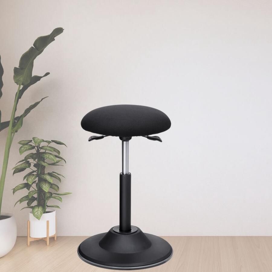 Signature Home Bureaukruk In hoogte verstelbare ergonomische werkkruk 360° draaibare kruk Bureaukruk zithoogte 50-70 cm met anti-slip vloerring