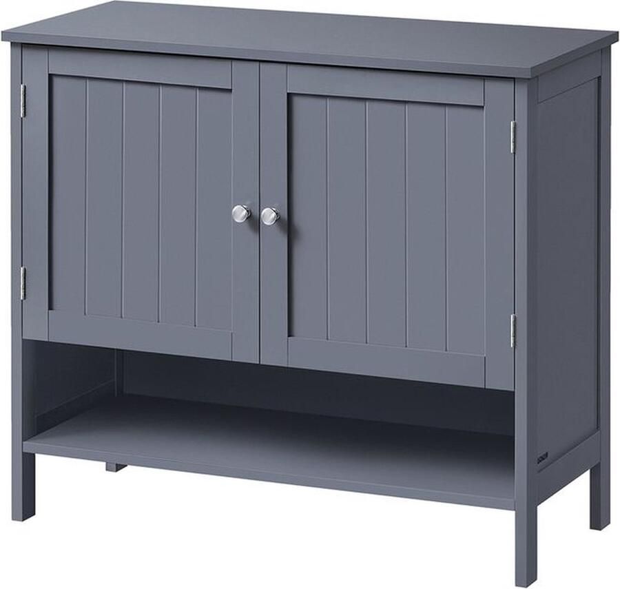 Signature Home Kuwait Schoenenkast 3-laags schoenenorganizer modern schoenenrek vrijstaande kast met verstelbare plank entree grijs -35 x 80 x 70 cm