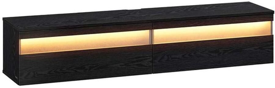 Signature Home TV kast TV-wandkast TV wandmeubel voor tv's TV-meubel Zwart -147 cm