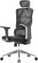 Sihoo bureaustoel ergonomisch lendensteun hoge rugleuning 3D armleuningen ~ zwart gestoffeerd - Thumbnail 1