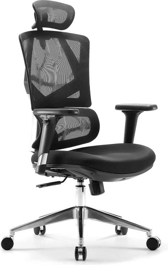 Sihoo ergonomische bureaustoel ergonomische bureaustoel met hoge rugleuning en in hoogte verstelbare rugleuning 3D-armleuning lendensteun ademende mesh computerstoel