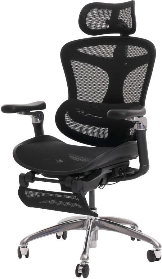 Sihoo bureaustoel draaistoel ergonomisch lendensteun voetensteun 6D-verstelbare armleuningen zwart