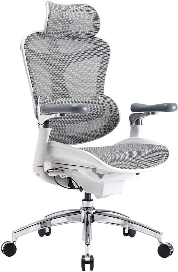 Sihoo Doro C300 Pro Ergonomische Bureaustoel Ultrazachte 6D-armleuningen Dynamische Lendensteun en -Wit