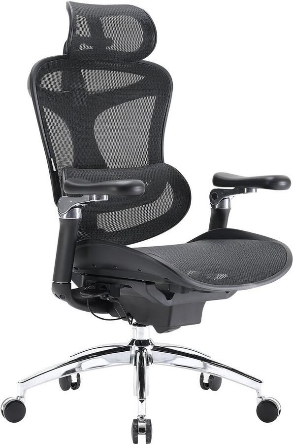 Sihoo Doro C300 Pro Ergonomische Bureaustoel Ultrazachte 6D-armleuningen Dynamische Lendensteun en -Zwart