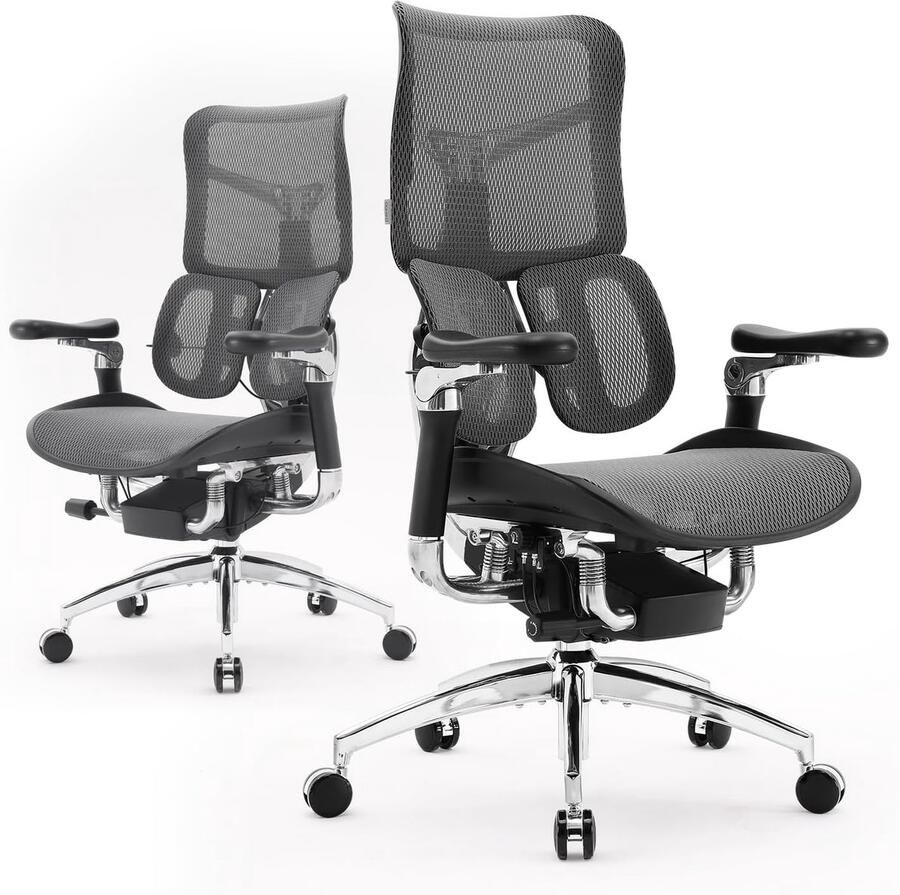 Sihoo Doro S300 Ergonomische Bureaustoel Gamingstoel Dubbele Dynamische Lendensteun 6D-Gecoördineerde Armleuningen Zwart