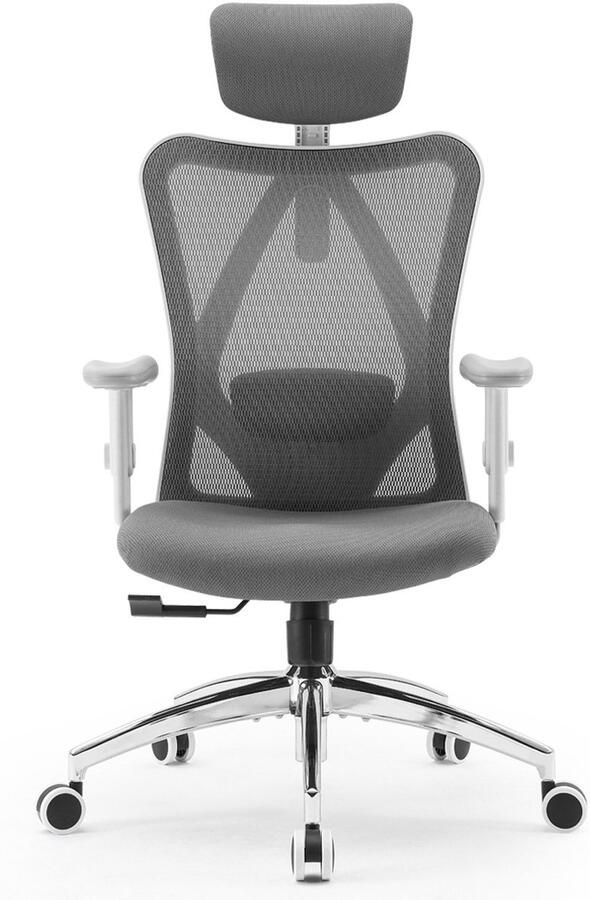 Sihoo M18 Ergonomische Bureaustoel Kantelbaar Lendensteun Grijs