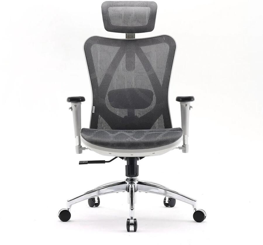 Sihoo M57 Ergonomische Bureaustoel met 3D-Armleuningen&Verstelbare Lendensteun-Premium Mesh Design voor Kantoor Thuiswerken 150kg Draagvermogen 8cm Hoogteverstelling-3 Standen Kantelmechanisme (110° 116° 126°)-SGS BIFMA Gecertificeerd——Lichtgrijs - Foto 3