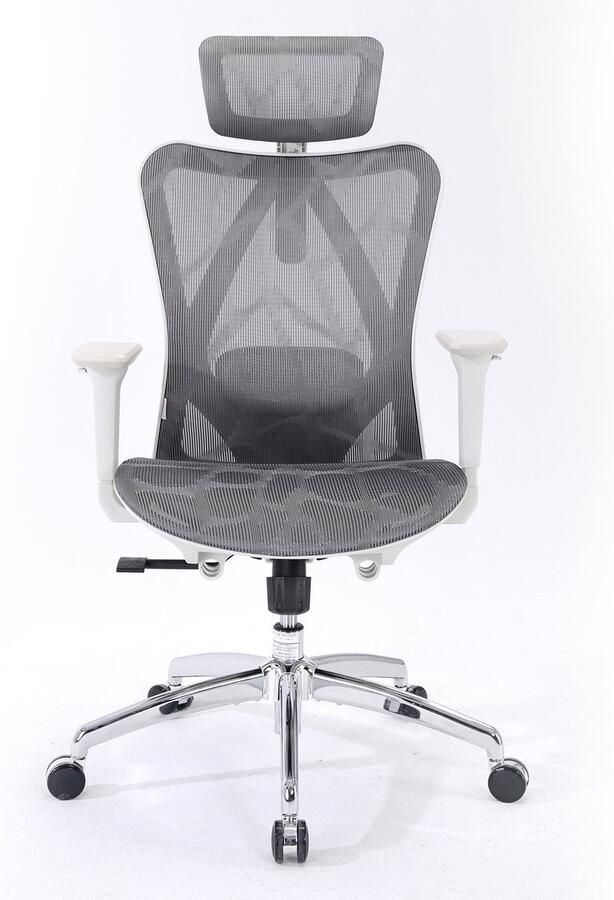 Sihoo M57 Ergonomische Bureaustoel met 3D-Armleuningen&Verstelbare Lendensteun-Premium Mesh Design voor Kantoor Thuiswerken 150kg Draagvermogen 8cm Hoogteverstelling-3 Standen Kantelmechanisme (110° 116° 126°)-SGS BIFMA Gecertificeerd——Lichtgrijs - Foto 4