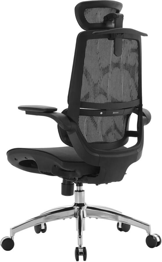Sihoo M59AS Ergonomische Bureaustoel 3D Opklapbare Armleuningen Dubbel Rugleuningontwerp en Dynamische Lendensteun Zwart