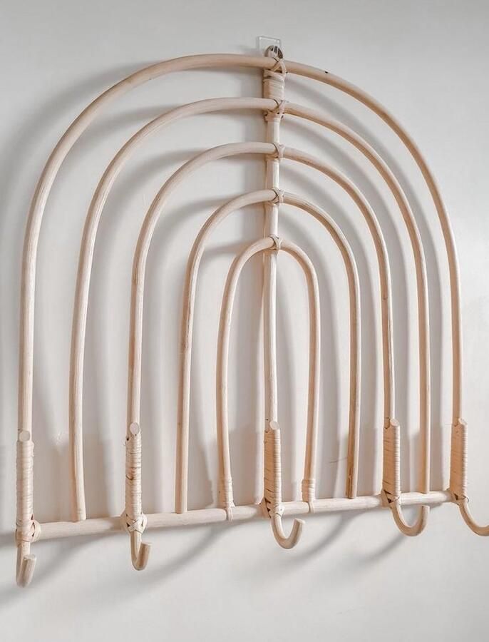 Siidds amaya rotan regenboog wandhaak rainbow kapstok mini kapstok kids baby slaapkamer babykamer kinderkamer kleding rotan bohostyle Ibiza collectie 2021 new collection
