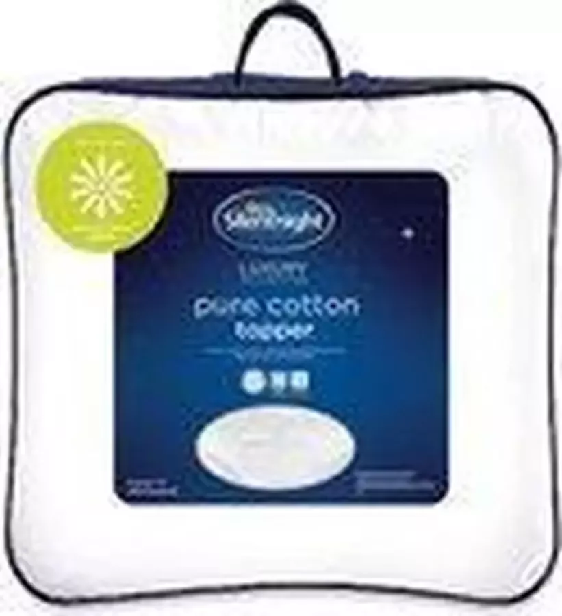 Silent Knight Topper Silentnight luxury pure cotton Double 137x193 hypo-allergeen