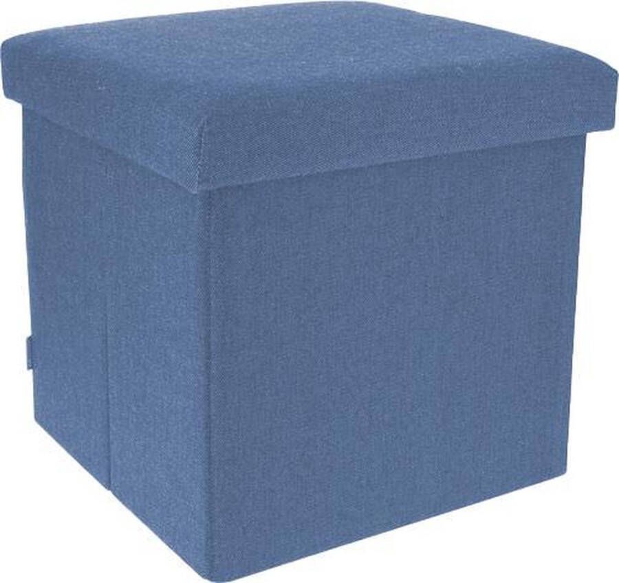 Silumen POUF Square opslag in Jean Blauw Overig blauw Turquoise