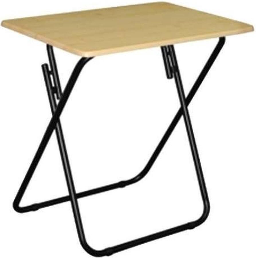 Silumen Opklapbare bijzettafel van hout en metaal 70x50x75 cm Kunststof 70x50x75 cm