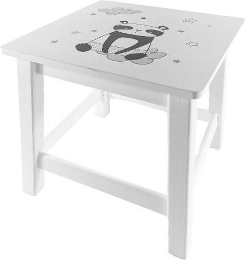 Silumen Panda houten kruk Bois Wit Panda Assis