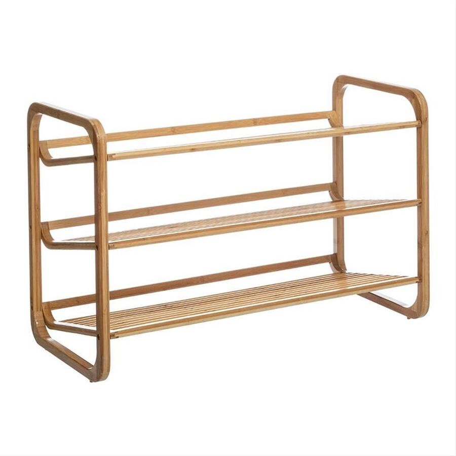 Silumen Plank bamboe schoenen 3 niveaus 74x33x50 cm Bambou