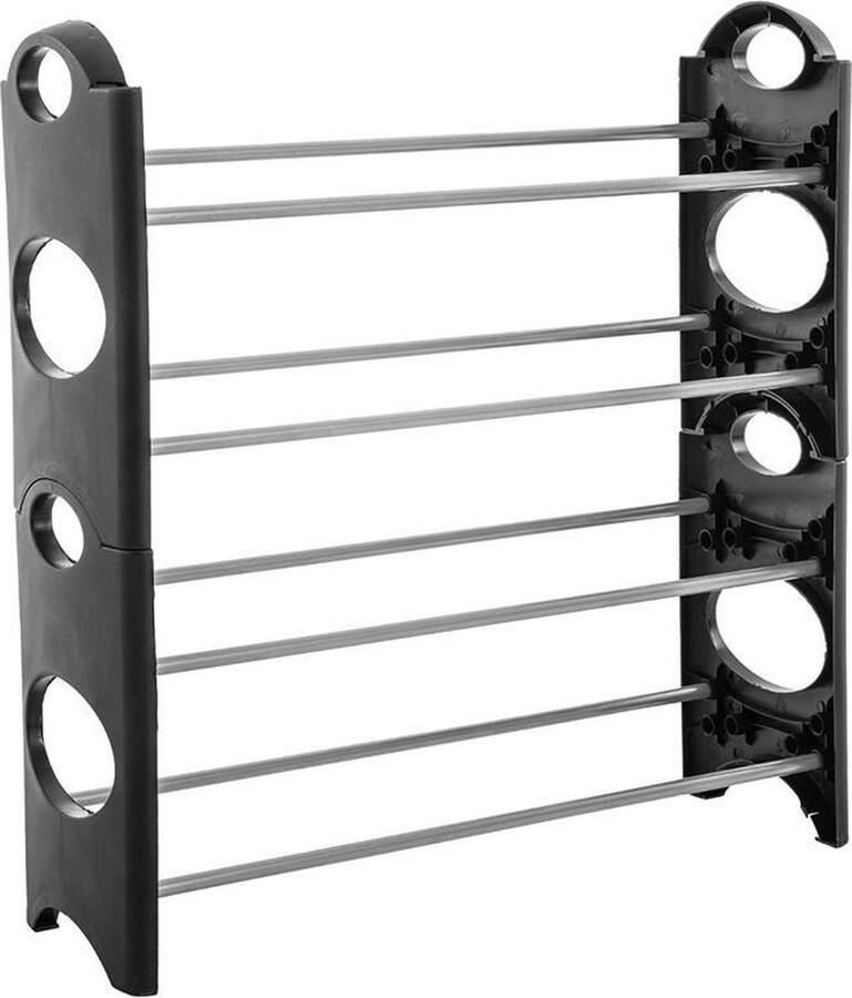 Silumen Range schoenen metalen en kunststof 4 niveaus 61x19x64 cm Metaal|Polypropylène PP