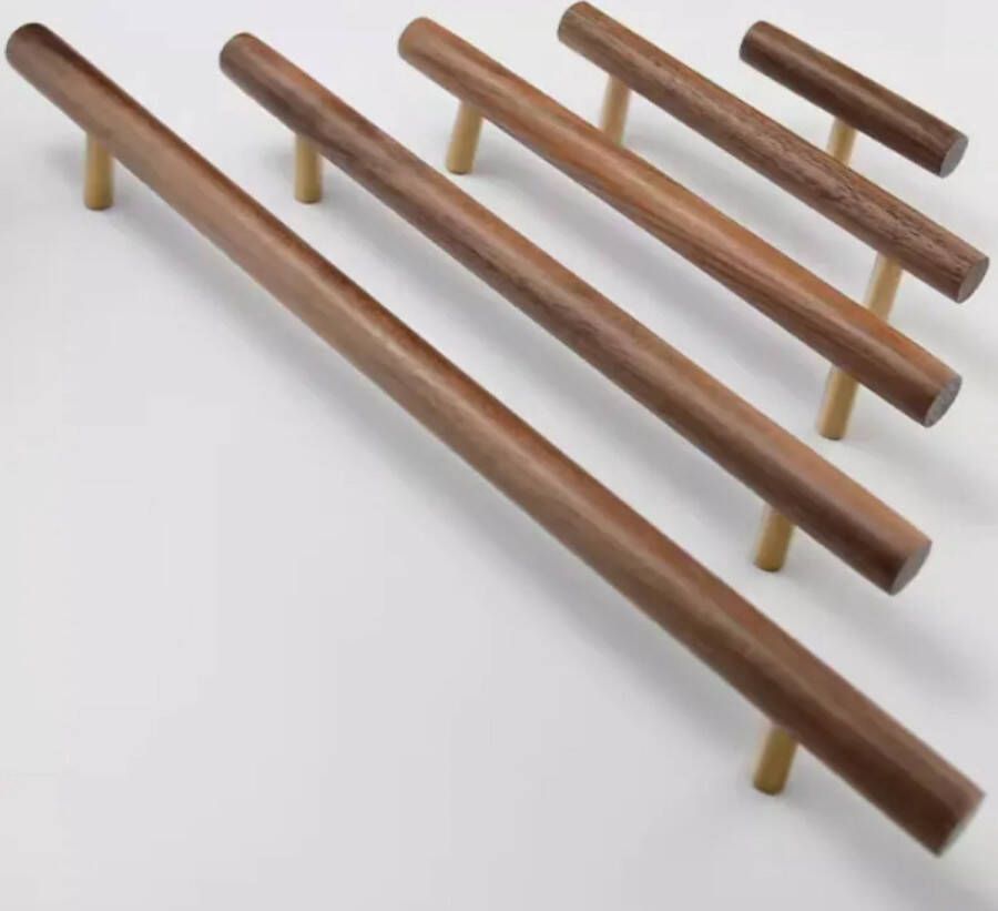 Simple Solutions Luxe Walnoot Houten Handgreepjes met Gouden Tint 178mm Klasse Stijlvol interieur Design Home & living