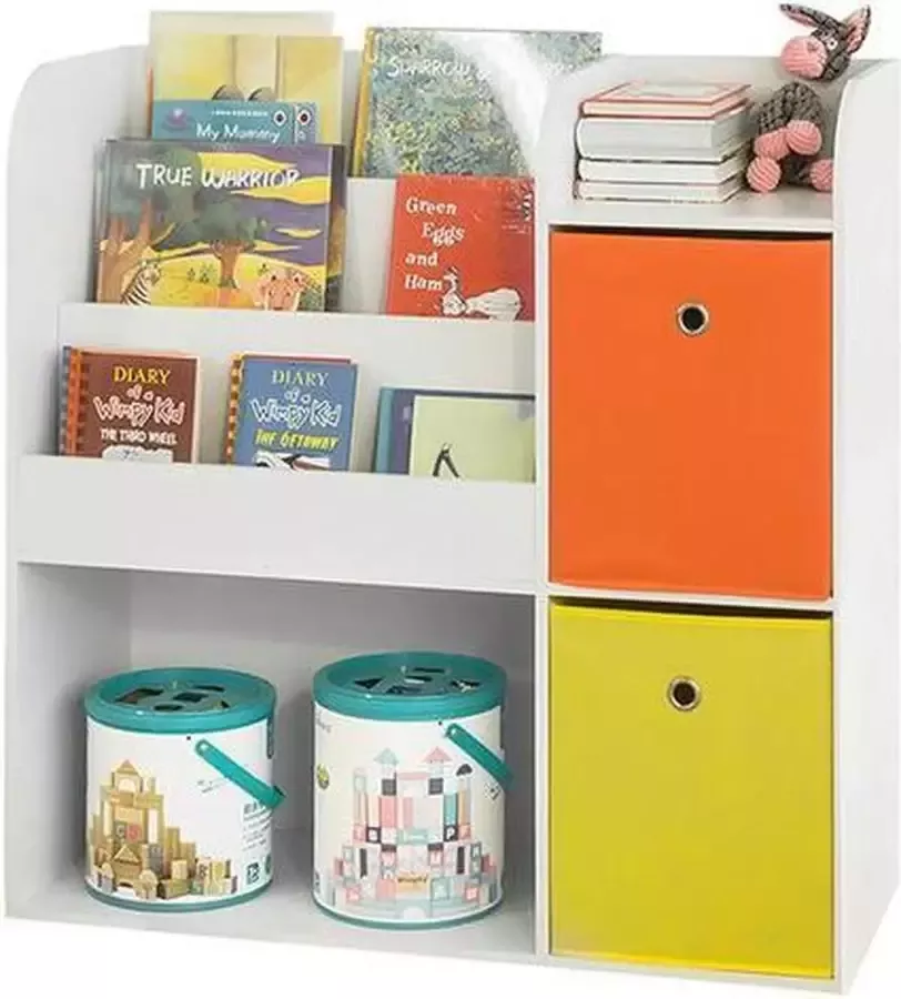 Simpletrade Boekenkast Boekenrek 2 manden 5 compartimenten 89x88x35 cm