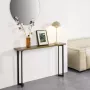 Simpletrade Console tafel Hal tafel Bijzettafel metaal Dressoir Houtkleurig - Thumbnail 1