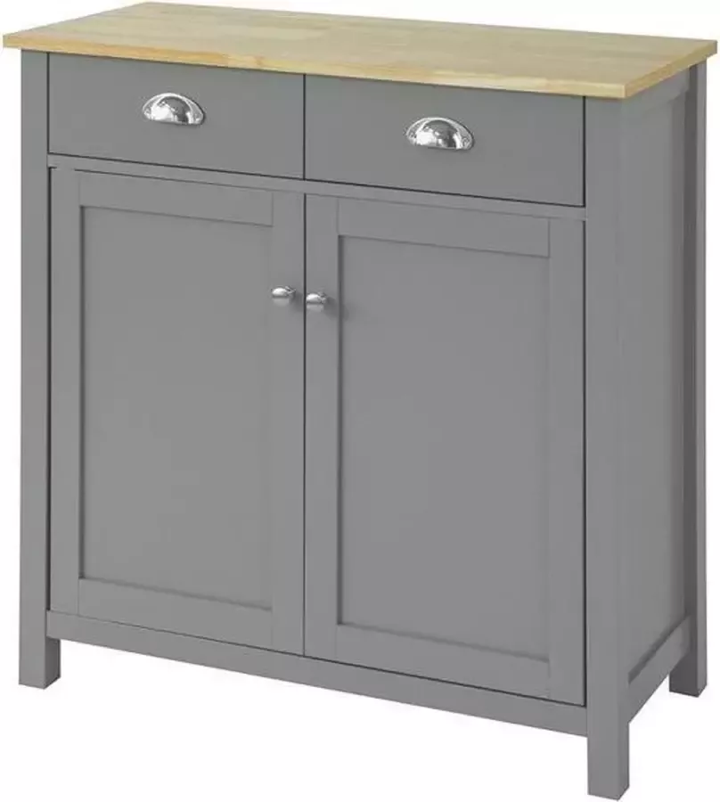 Simpletrade Dressoir Kast 2 lades Viltglijders 80x81x36 cm