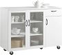 Simpletrade Dressoir Keukenkast Gangkast met wielen 116x86x40cm - Thumbnail 2