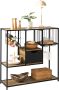 Simpletrade Simple Trade Dressoir Console tafel Woonkamer MDF metaal Bruin zwart 100x95x33 cm - Thumbnail 2