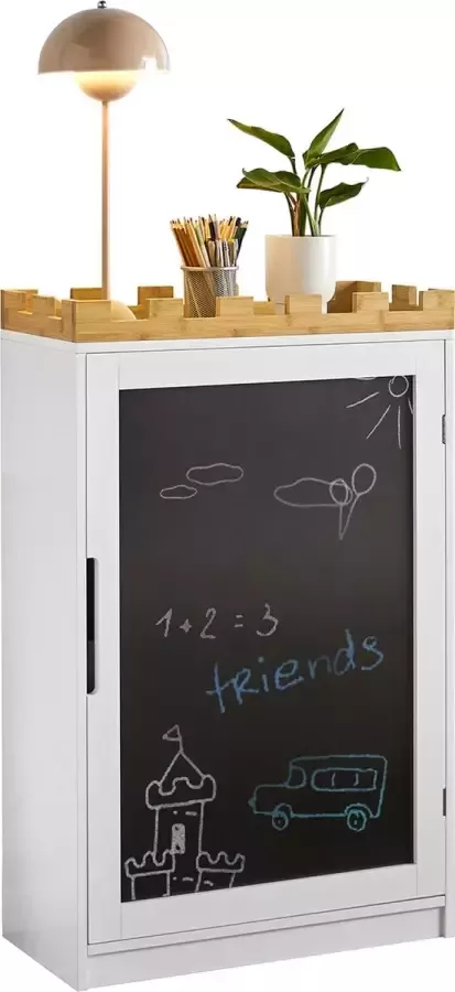 Simpletrade Opbergkast Voor kinderen Kinderkast met schoolbord 63x100x30 cm