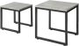 Simpletrade Salontafel Set van 2 Bijzettafel Grijs 50 x 50 x 50 cm - Thumbnail 2