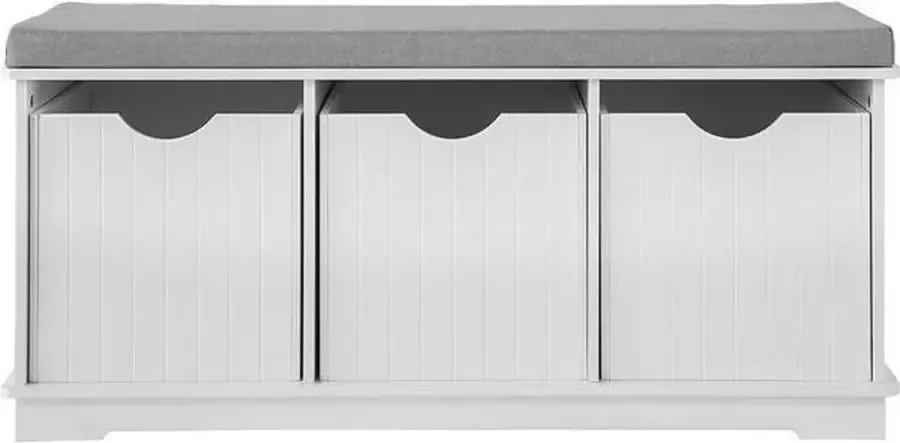 Simpletrade Schoenenbank Schoenenkast 3 manden Zitkussen 100x46x36 cm