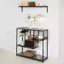 Simpletrade Simple Trade Dressoir Console tafel Woonkamer MDF metaal Bruin zwart 100x95x33 cm - Thumbnail 1
