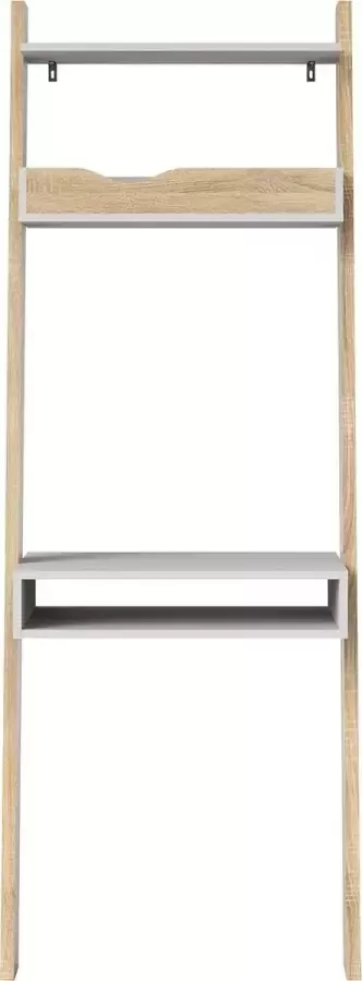 Simpletrade Wandrek Bureautafel Vloerbeschermers 2 planken Hout 40x65x176 cm