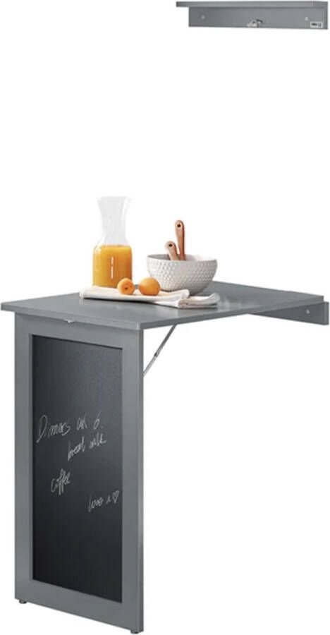Simpletrade Wandtafel Inklapbaar Tekentafel Multifunctioneel MDF Grijs 50x75x76 cm