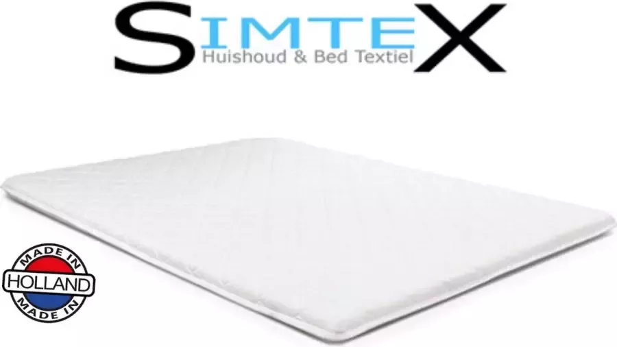 Simtex SG (polyether) topdekmatras topper 5 cm dik 3 zijdige rits 90x200 Made by