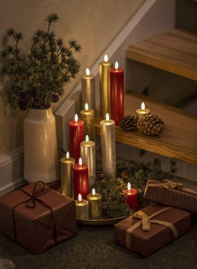 Sirius Home Sille Tall Lichtdecoratie figuur Rood Wax 2 lampen LED Batterij Accu