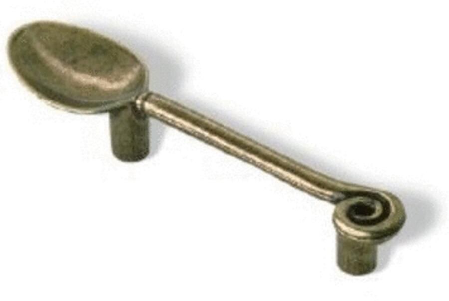 Siro Meubelgreep Lepel h.o.h. 96 mm Zamac Brons – Vintage Handgreep voor o.a. Meubels Lades en Kastjes