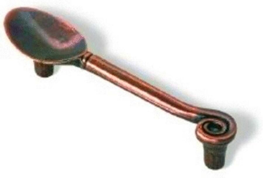 Siro Meubelgreep Lepel h.o.h. 96 mm Zamac Koper – Vintage Handgreep voor o.a. Meubels Lades en Kastjes