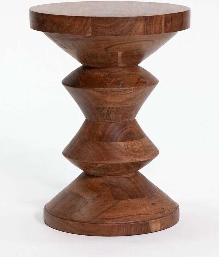 Sissy-Boy Houten bijzettafel chess Unieke vorm Donker hout