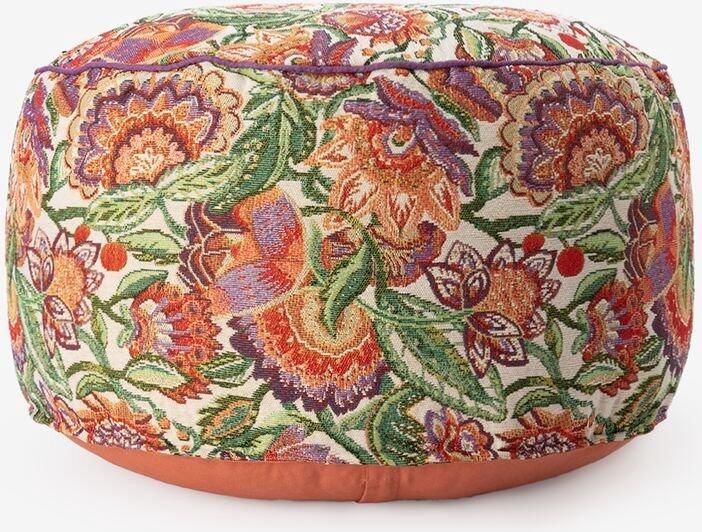 Sissy-Boy Multicolour jacquard poef met bloemen