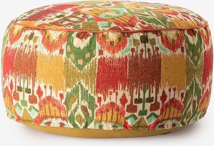 Sissy-Boy Multicolour jacquard poef met ikat dessin - Foto 4