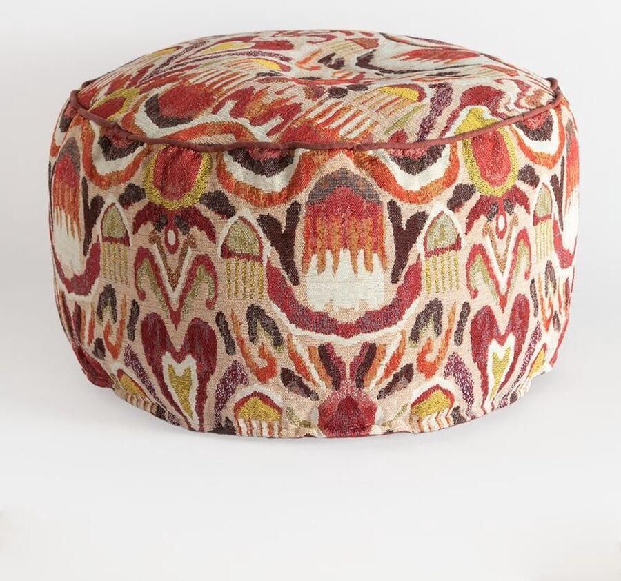 Sissy-Boy Poef met multicolour jacquard bloemen en hartjes