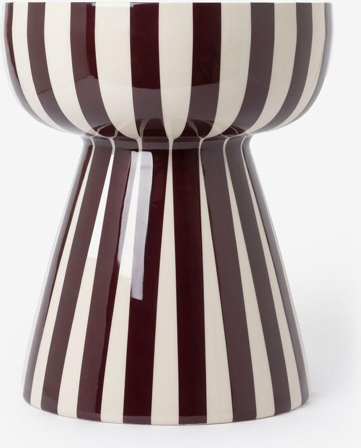 Sissy-Boy Terracotta gestreepte mushroom bijzettafel