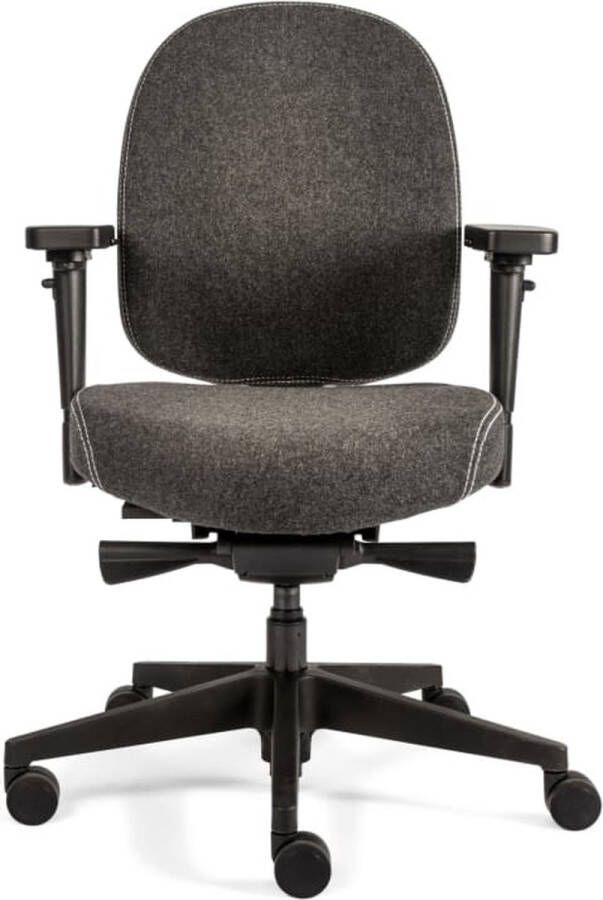 Sit And Move Therapod X Compact Donkergrijs Bureaustoel Wolvilt Fenice