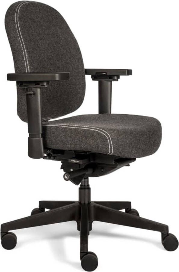 Sit And Move Therapod X Compact Donkergrijs Bureaustoel Wolvilt Fenice