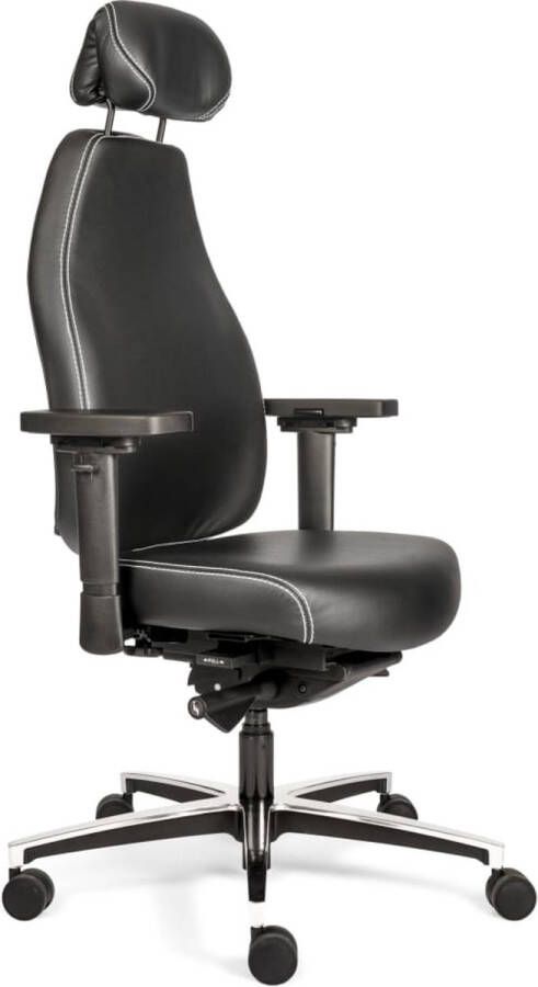 Sit And Move Therapod X Hoofdsteun Bureaustoel Zwart leder